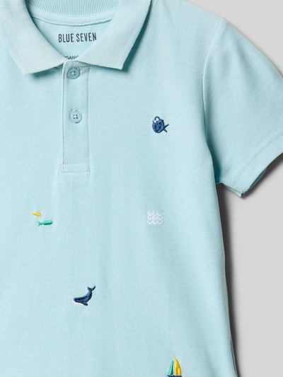Blue Seven Poloshirt mit Label-Stitching Bleu 2