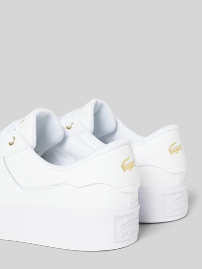 Lacoste Ledersneaker mit Plateausohle Modell 'ZIANE' Weiss 2