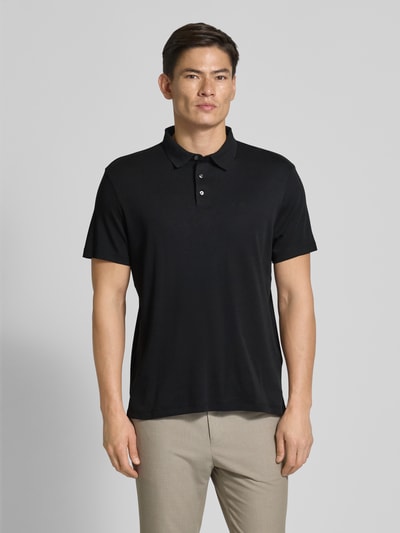 CK Calvin Klein Relaxed Fit Poloshirt mit Logo-Stitching Modell 'SUPIMA' Black 4