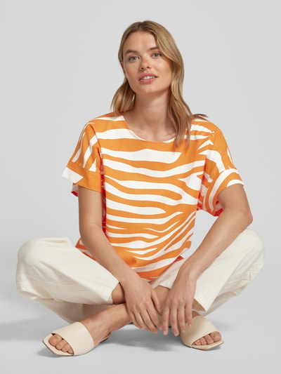 s.Oliver RED LABEL T-Shirt mit Rundhalsausschnitt Orange 3