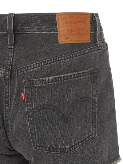 Levi's® High Rise Jeansshorts aus Baumwolle Modell '501'  Dunkelgrau 4