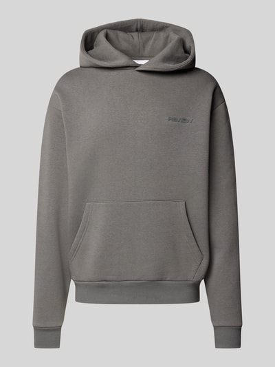 REVIEW Hoodie mit Kapuze Dunkelgrau 2