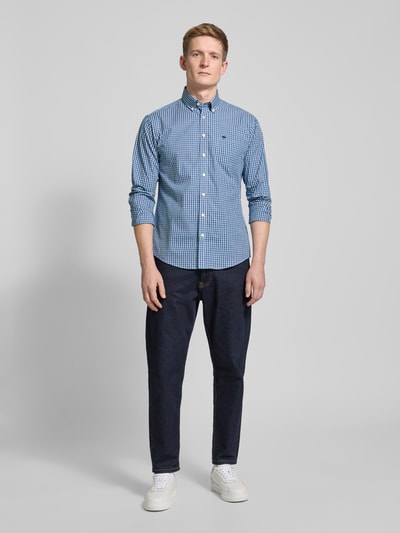 Fynch-Hatton Regular Fit Freizeithemd mit Button-Down-Kragen Blau 1