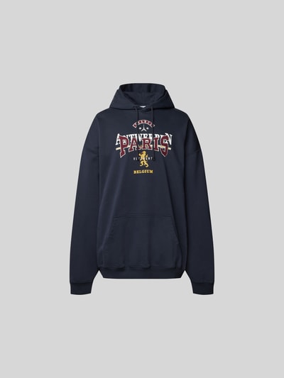 VETEMENTS Hoodie mit Label-Stickerei Marine 2