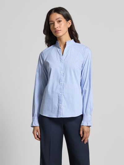 More & More Bluzka koszulowa o kroju regular fit ze stójką Jasnoniebieski 4