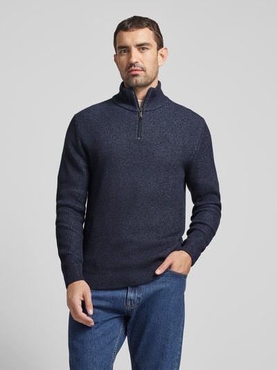 MCNEAL Gebreide pullover met schipperskraag Donkerblauw - 4