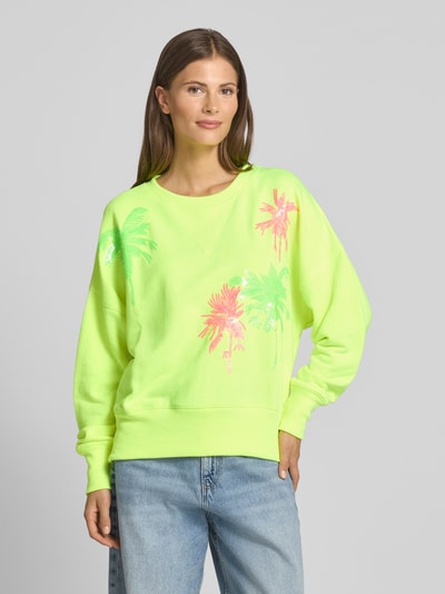 miss goodlife Relaxed Fit Sweatshirt mit Rundhalsausschnitt Neon Gelb 4
