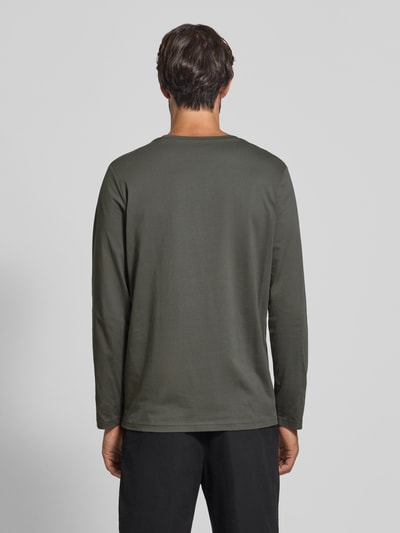 Fynch-Hatton Shirt met lange mouwen en logodetail Antraciet - 5