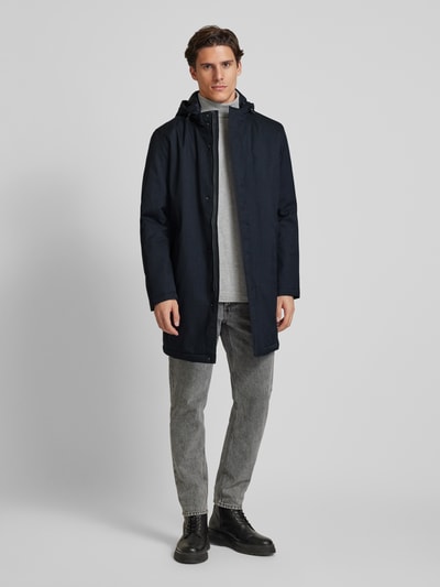 Roy Robson Parka met steekzakken Marineblauw - 1