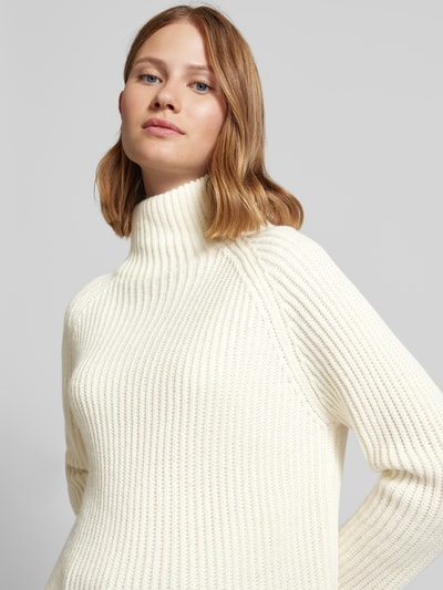 Drykorn Gebreide pullover met opstaande kraag, model 'ARWEN' Ecru - 3