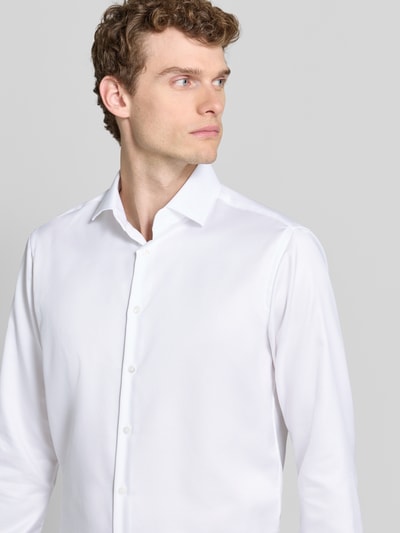 Christian Berg Men Regular Fit Business Hemd aus Baumwolle mit Haifischkragen Weiss 3