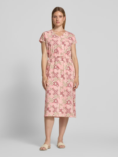 s.Oliver RED LABEL Relaxed Fit Freizeitkleid aus Baumwoll-Mix Pink 4