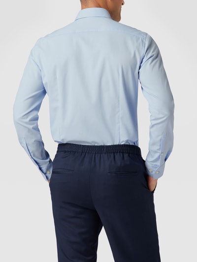 Jake*s Slim Fit Business-Hemd mit Stretch-Anteil  Bleu 5