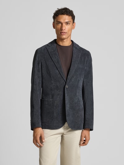 camel active Slim fit 2-knoops colbert met borstzak Marineblauw - 4