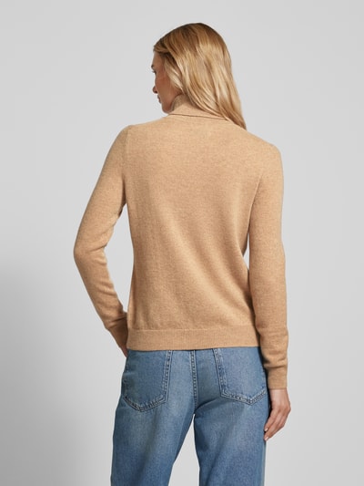 Christian Berg Woman Rollkragenpullover mit gerippten Abschlüssen Camel 5