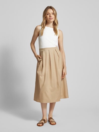 Zero Midikleid mit Bundfalten Sand 4