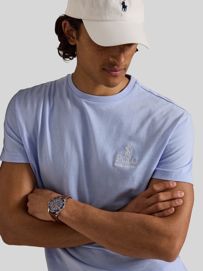 Polo Ralph Lauren relaxed fit T-shirt van puur katoen met gestikt logo Lichtblauw - 3