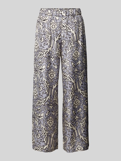 Weekend Max Mara Loose Fit Hose mit Motiv-Print Modell 'EUSEBIO' Hellblau 2