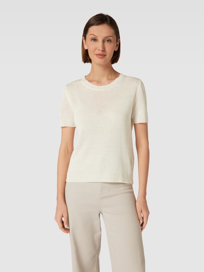 Weekend Max Mara Strickshirt mit Rundhalsausschnitt Modell 'PANCONE' Weiss 4