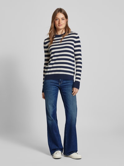 Cambio Bootcut jeans met franjes, model 'TESS' Blauw - 1