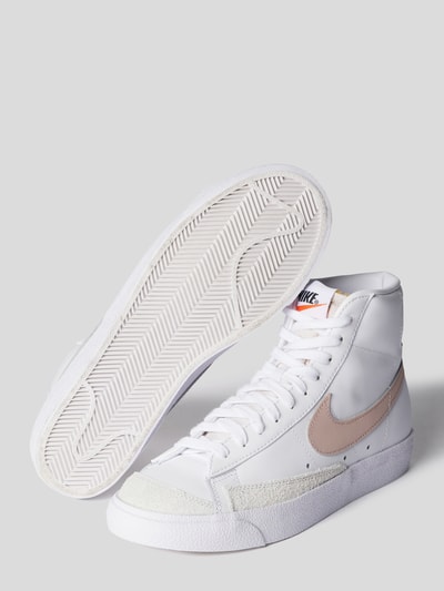 Nike High Top Sneaker aus Leder mit Label-Patch Weiss 4