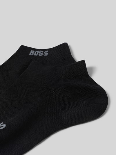 Produktfoto, czarne, krótkie füsslinge z mieszanki wiskozy model 'CHRIS' od BOSS, gładka tekstura, Herren Füsslinge von BOSS