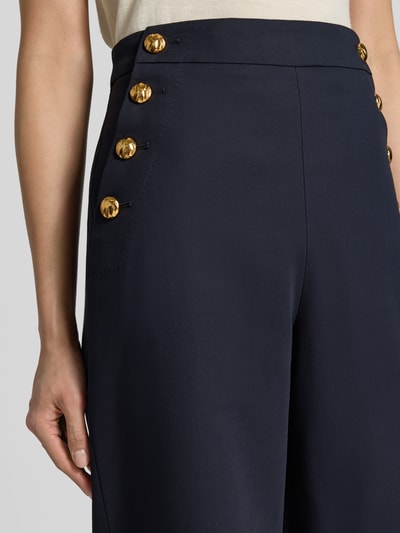 Max Mara Studio Wijdte broek van puur katoen model 'BETULLA' Marineblauw - 3