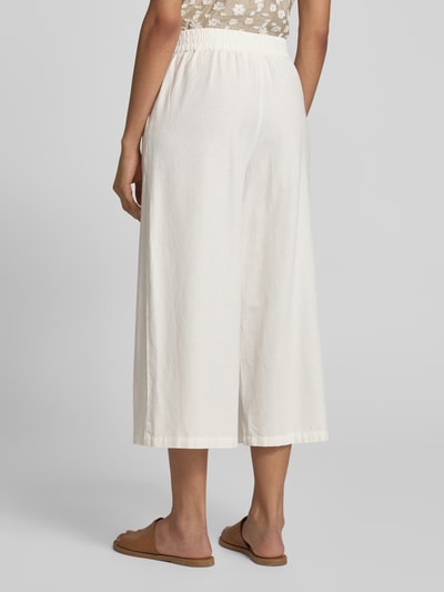 Vila Culotte aus Viskose-Baumwoll-Mix mit Leinen-Anteil Modell 'PRISILLA' Weiss 5