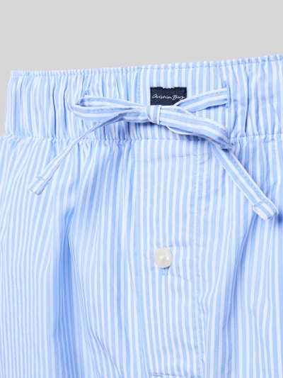 Christian Berg Men Regular Fit Pyjama-Shorts mit Logo-Patch Bleu 2