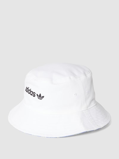 adidas Originals Bucket Hat mit Label-Stitching Weiss 1