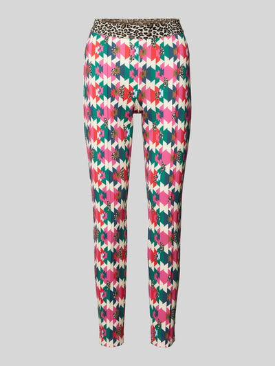 Marc Cain Legging met all-over motief Felroze - 2