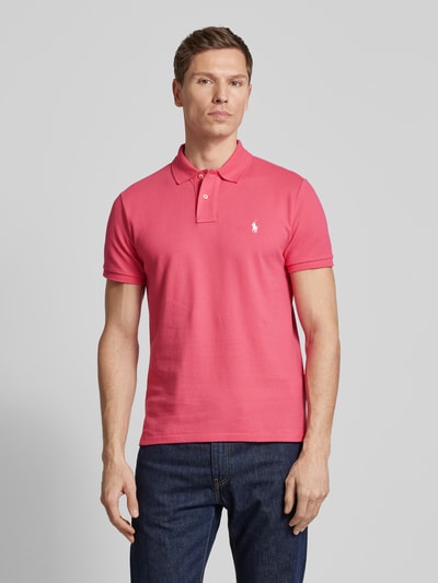 Polo Ralph Lauren Koszulka polo o kroju slim fit z wyhaftowanym logo Mocnoróżowy 4