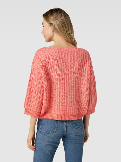 OPUS Gebreide pullover met ronde hals, model 'Polomna' Koraal - 5