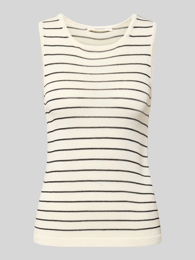 Selected regular fit T-shirt van viscosemix Offwhite - 2