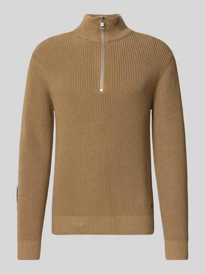 Marc O'Polo Denim Regular Fit Troyer aus reiner Baumwolle Beige 2