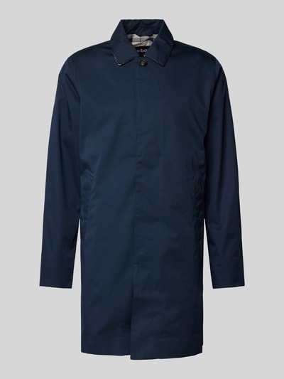 Barbour Lange jas met strookzakken, model 'Rokig' Marineblauw - 2