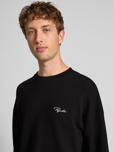 Pegador Shirt met lange mouwen en logostitching Zwart - 3