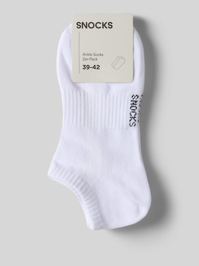SNOCKS Socken mit Logo-Stitching im 2er-Pack Weiss 1