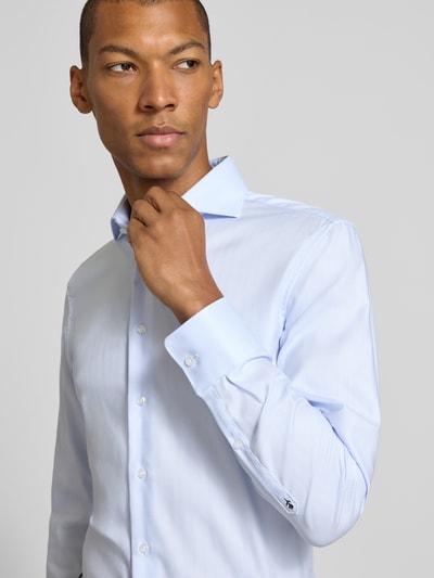 Seidensticker Slim fit zakelijk overhemd van puur katoen Bleu - 3
