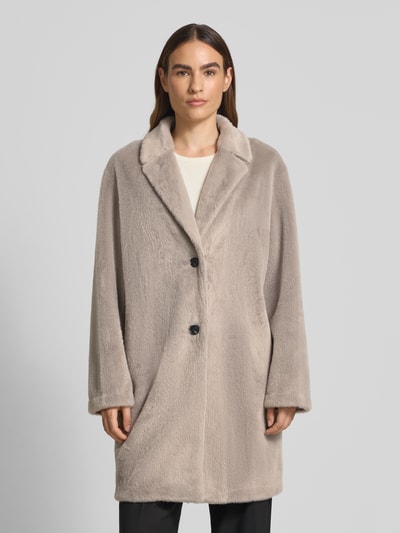 WHITE LABEL Mantel mit Reverskragen Taupe 4