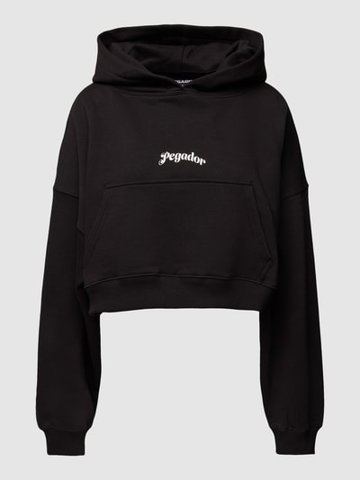 Pegador Oversized Cropped Hoodie mit überschnittenen Schultern Modell 'ODDA' Black 2