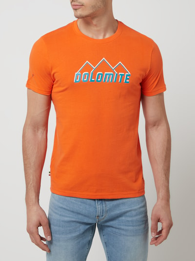 DOLOMITE T-shirt z bawełny bio  Pomarańczowy 4