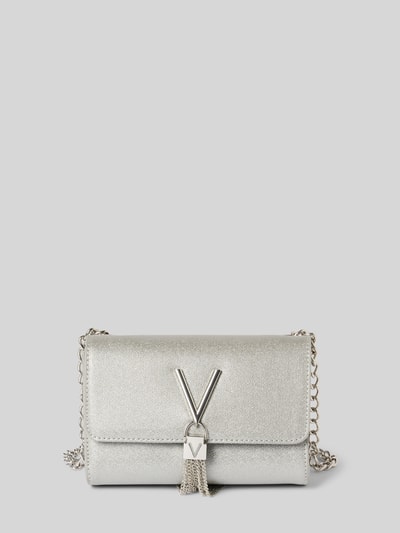 VALENTINO BAGS Crossbody Bag mit Label-Detail Modell 'Divina' Silber 1