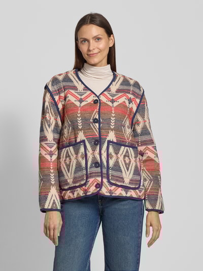 Mustang Regular fit blazer met V-hals, model 'Roxbury' Donkerblauw - 4