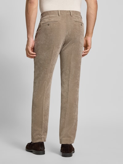 Christian Berg Men Slim Fit Cordhose mit Bügelfalten Beige 5