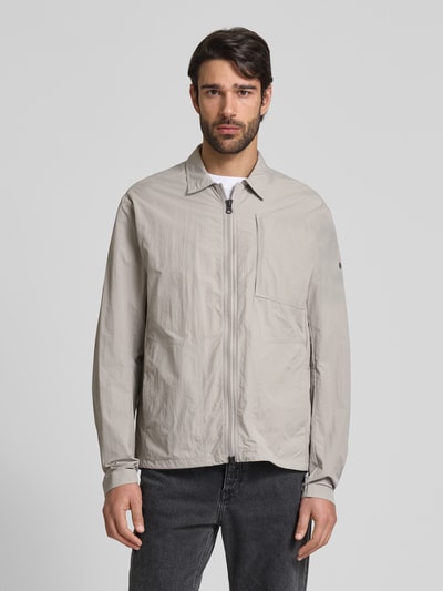 SCANDINAVIAN EDITION Jacke mit Umlegekragen Hellgrau 4