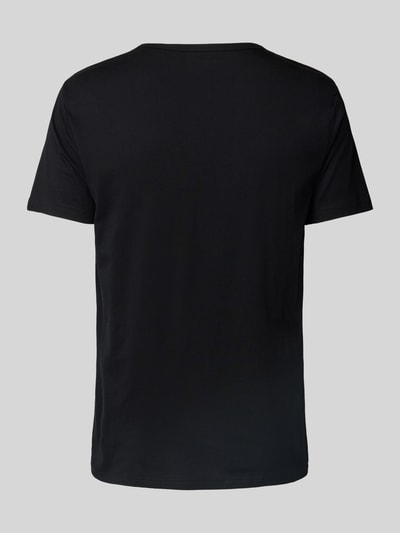 PAUL SMITH T-Shirt aus Viskose mit Label-Print im 3er-Pack Black 3