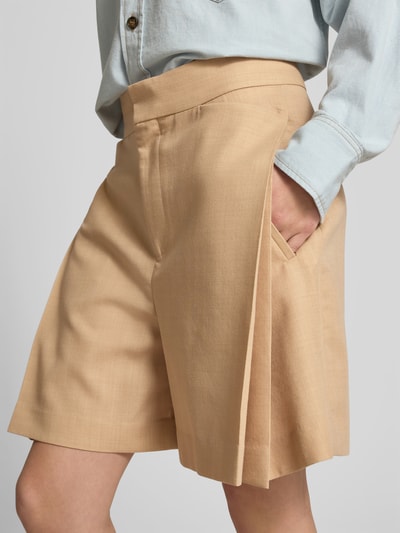 Victoria Beckham Knielanger Rock mit Eingrifftaschen Beige 3