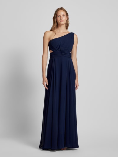 TROYDEN COLLECTION Avondjurk met one shoulder-band Donkerblauw - 4