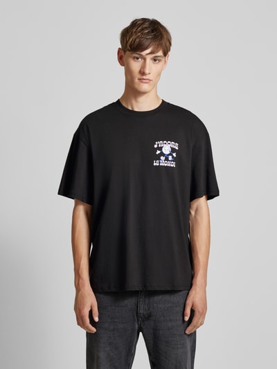 Only & Sons T-shirt met motiefprint, model 'AVI' Zwart - 4